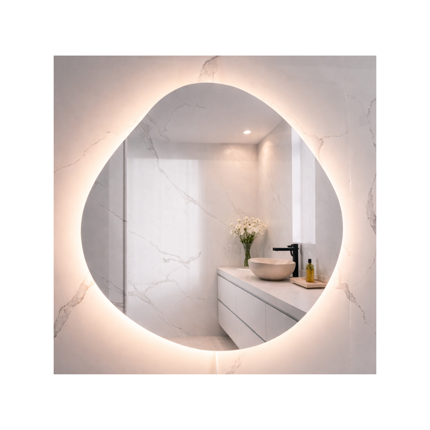  Espejo LED Antiempañante Para Baño Sin Marco 60x80 cm 3