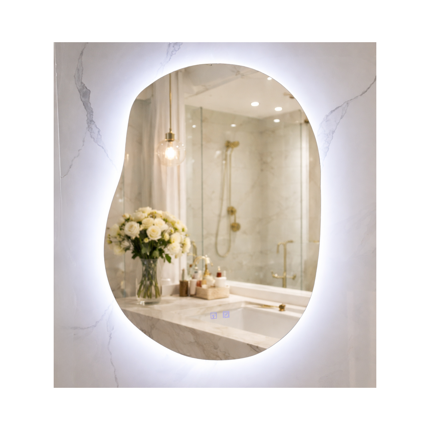  Espejo LED Para Baño Antiempañante Sin Marco 60x80 cm 2