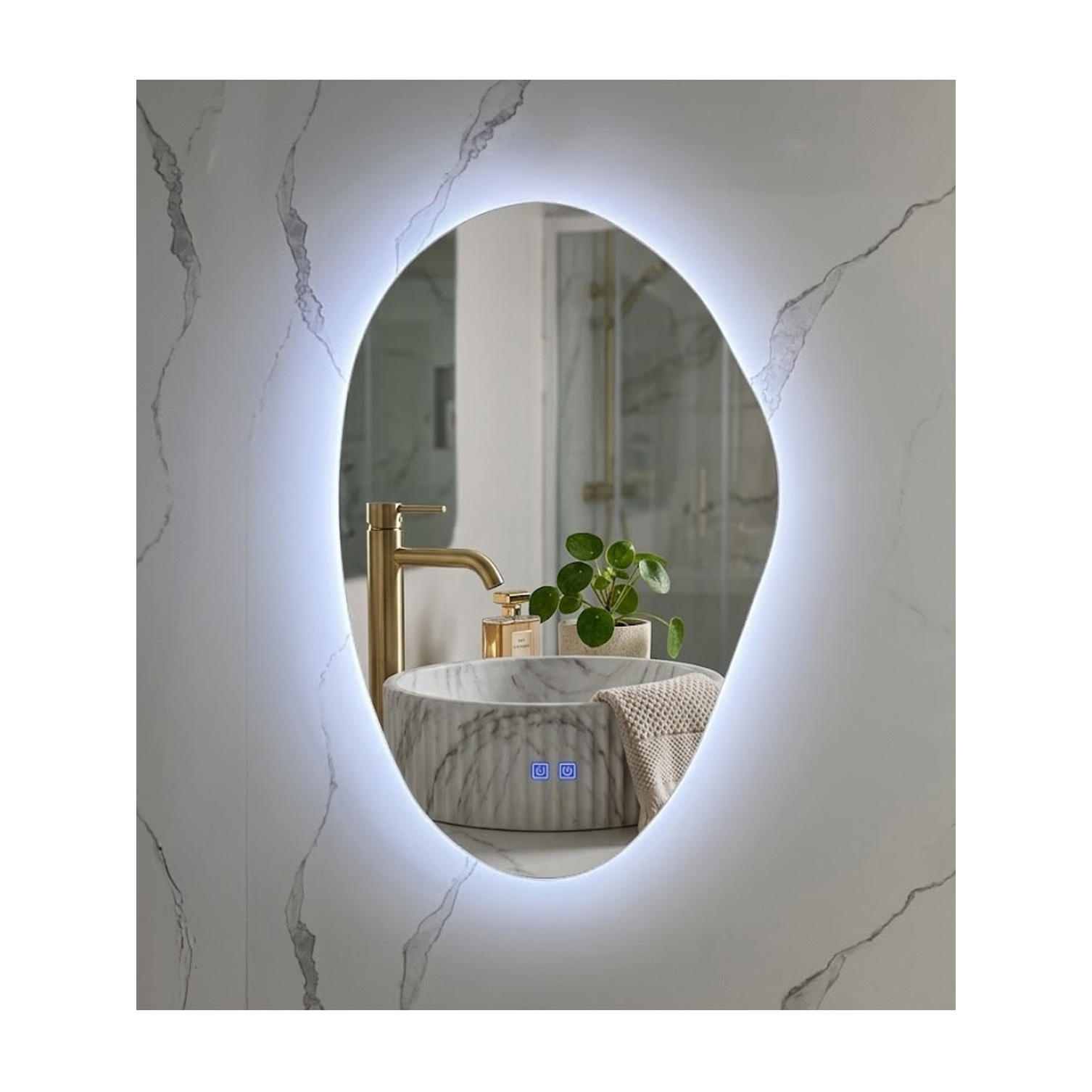  Espejo LED Para Baño Antiempañante Sin Marco 60x80 cm 2