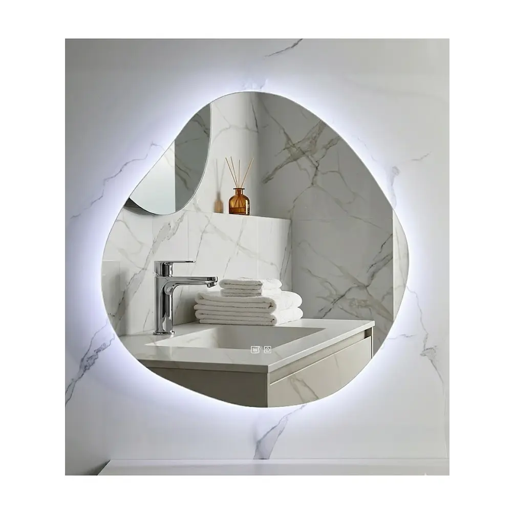  Espejo LED Para Baño Desempañante Sin Marco 80x80 cm 2