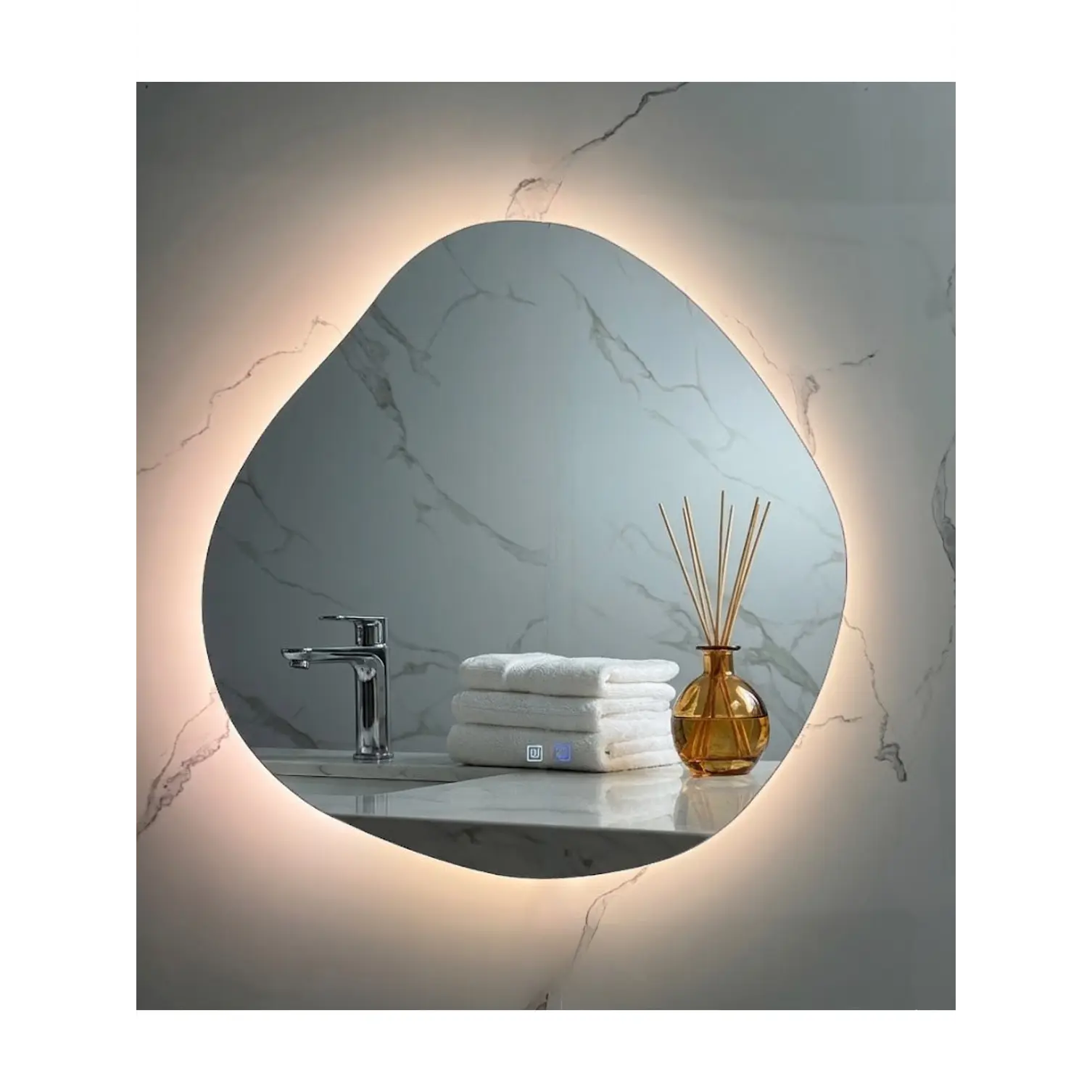  Espejo LED Para Baño Desempañante Sin Marco 80x80 cm 3