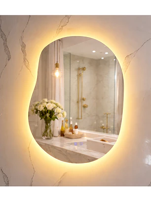  Espejo LED Para Baño Antiempañante Sin Marco 60x80 cm