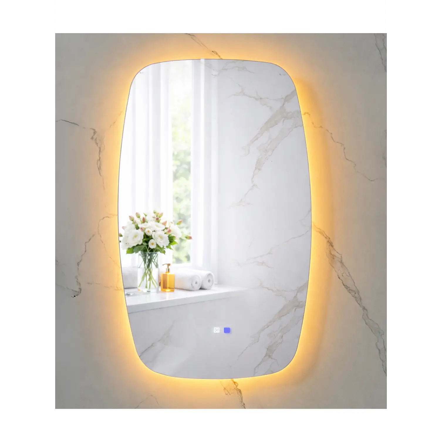 Espejo LED Para Baño Desempañante Sin Marco 60x100 cm 1