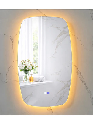 Espejo LED Para Baño Antiempañante Sin Marco 60x80 cm