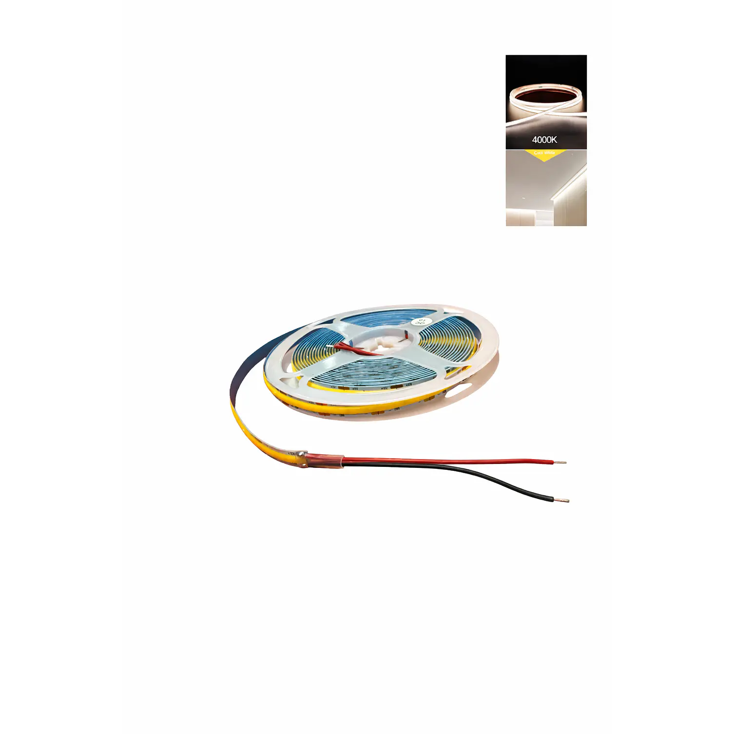 Cinta LED COB Neón 5 Metros 12V Luz Neutra 4000K 1