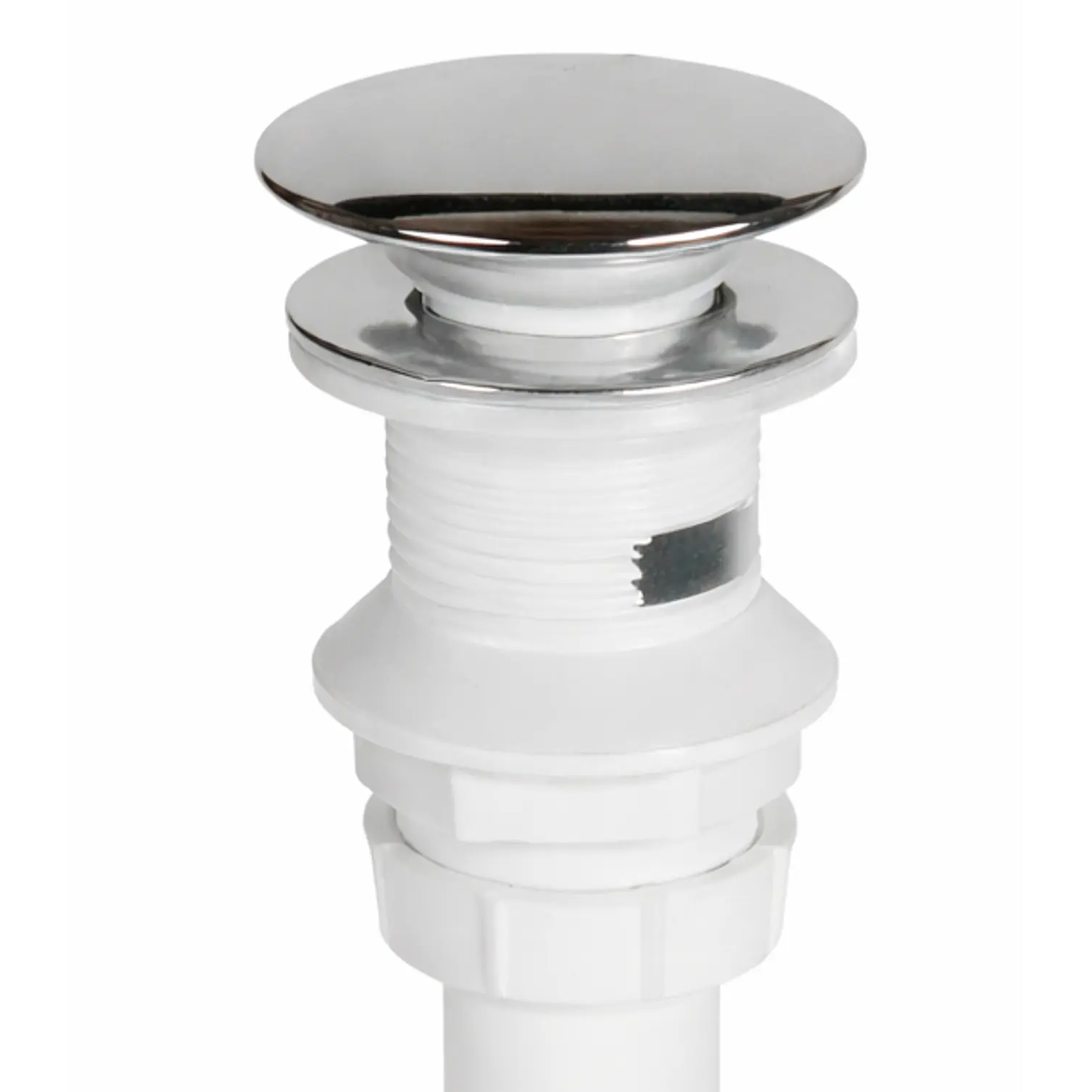 Desagüe Con Sifón Para Lavamanos Automático Plástico Cromado 1¼