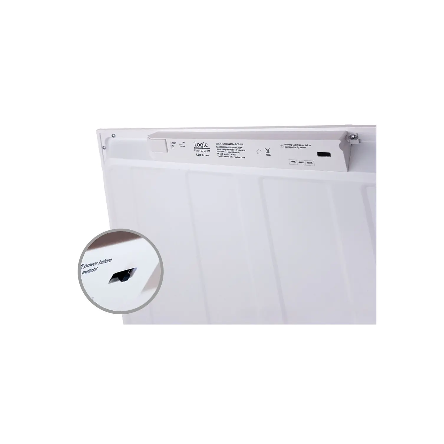 Panel LED Embutido 60x60 40W Switch 3 Tonos De Luz 2