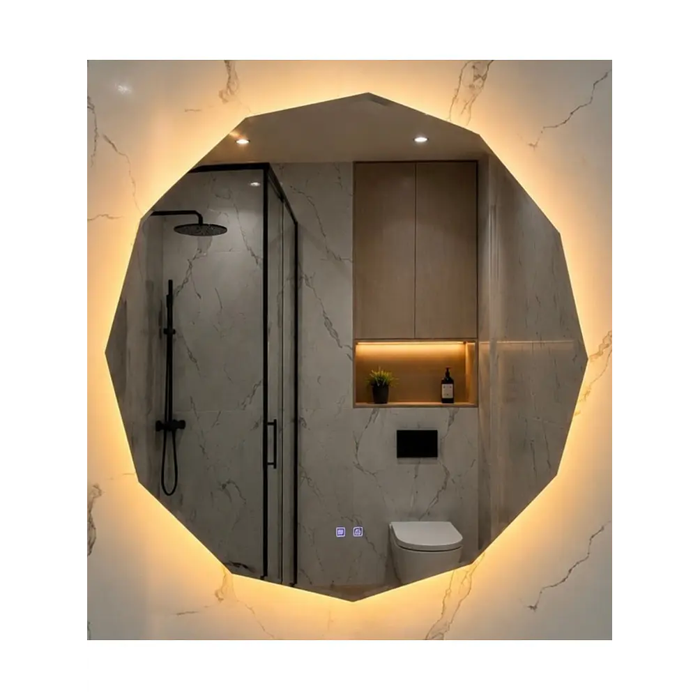 Espejo con Luz LED y Desempañante 90X90CM 1