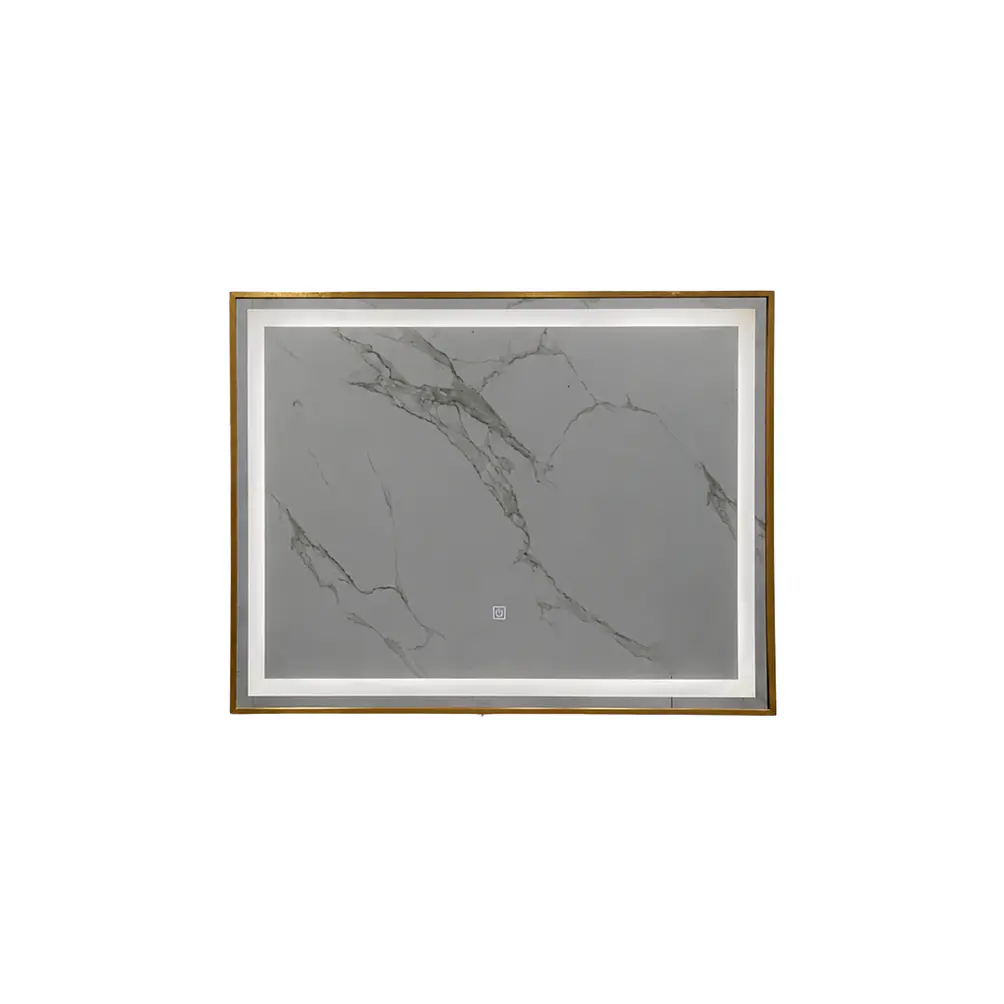 Espejo con Marco bronce LED 80x60cm 2