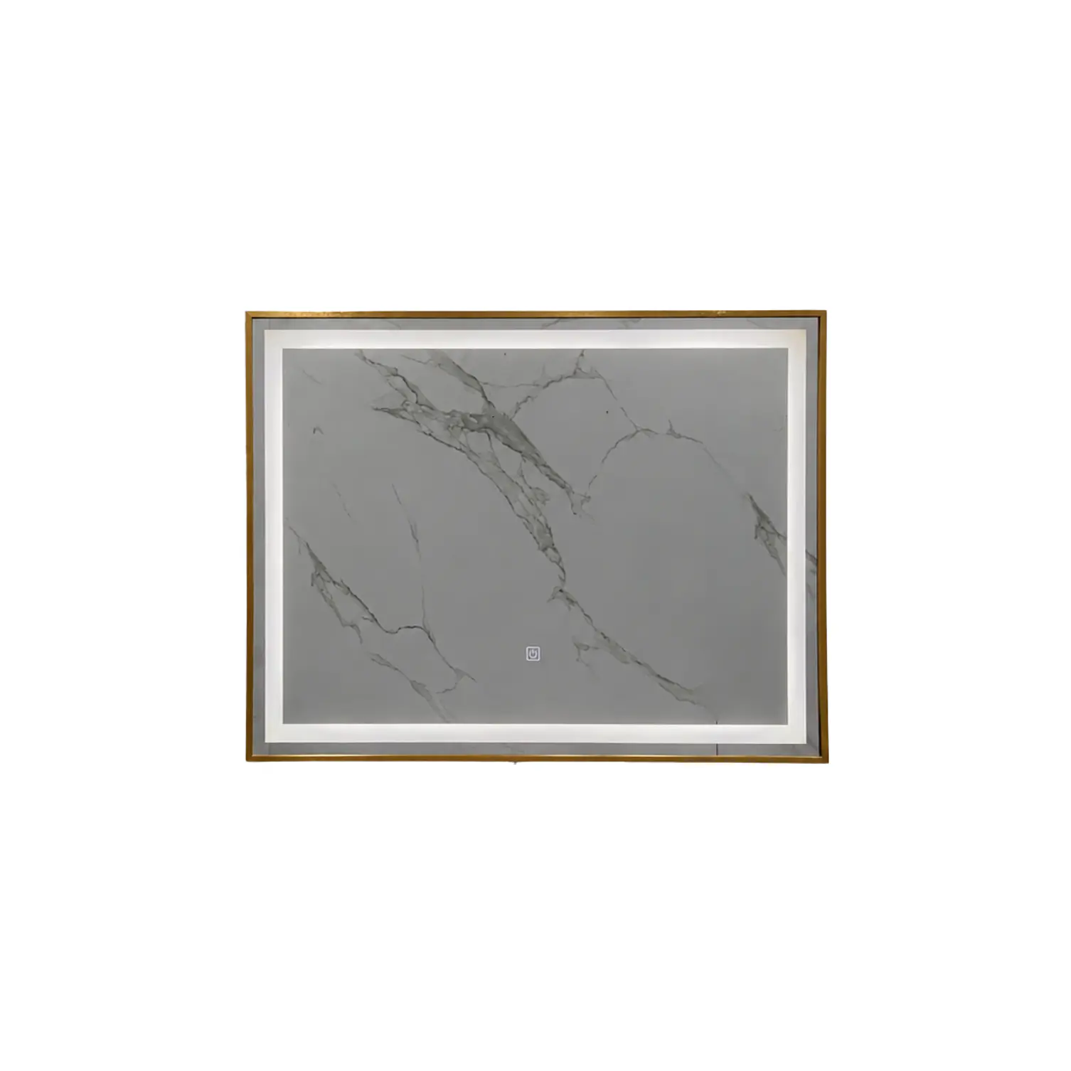 Espejo con Marco bronce LED 80x60cm 2