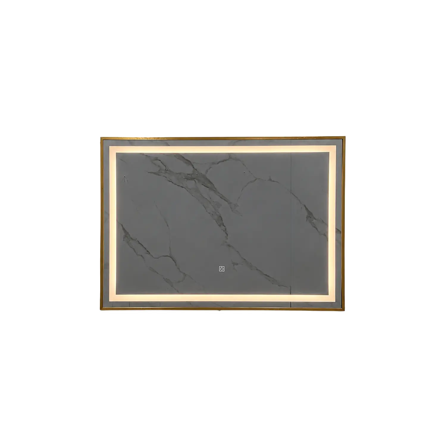 Espejo con Marco bronce LED 80x60cm 3