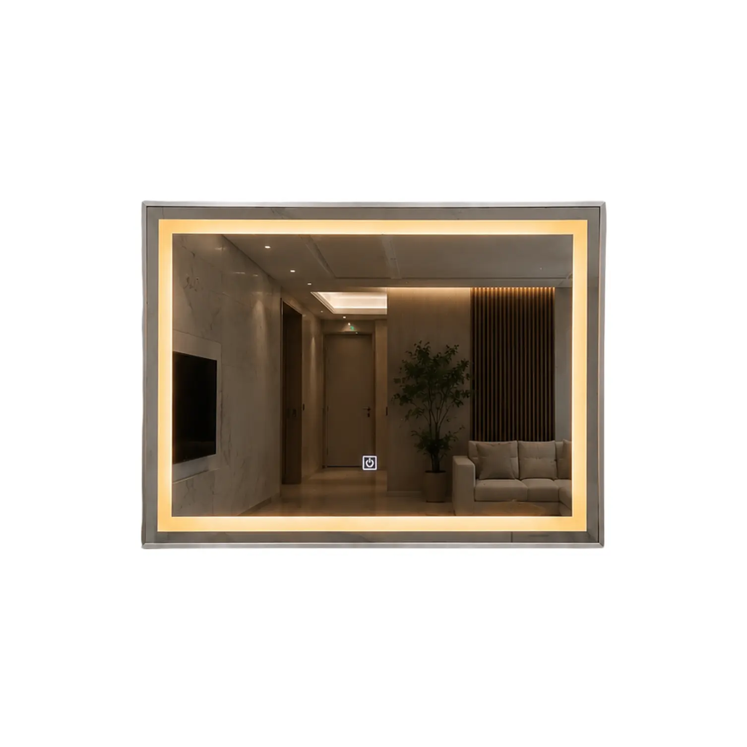 Espejo con Marco  SILVER LED 80x60cm 1