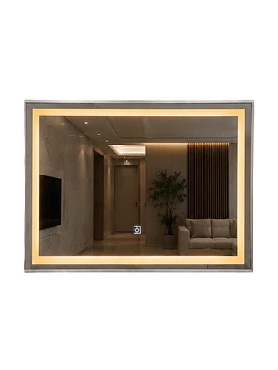 Espejo con Marco  SILVER LED 80x60cm