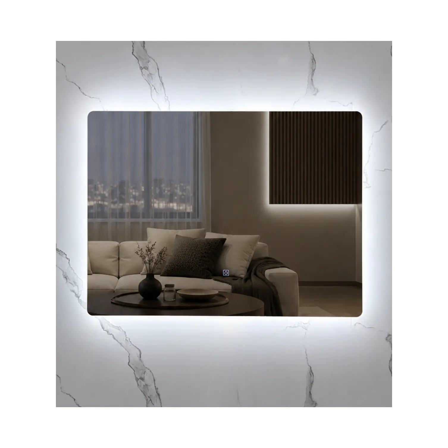 Espejo LED 80x60 cm 2