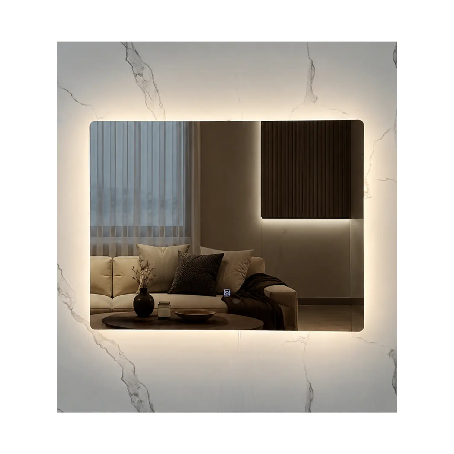 Espejo LED 80x60 cm 3