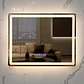 Espejo LED 80x60 cm con Desempañante, Reloj y Temperatura - Miniatura 3