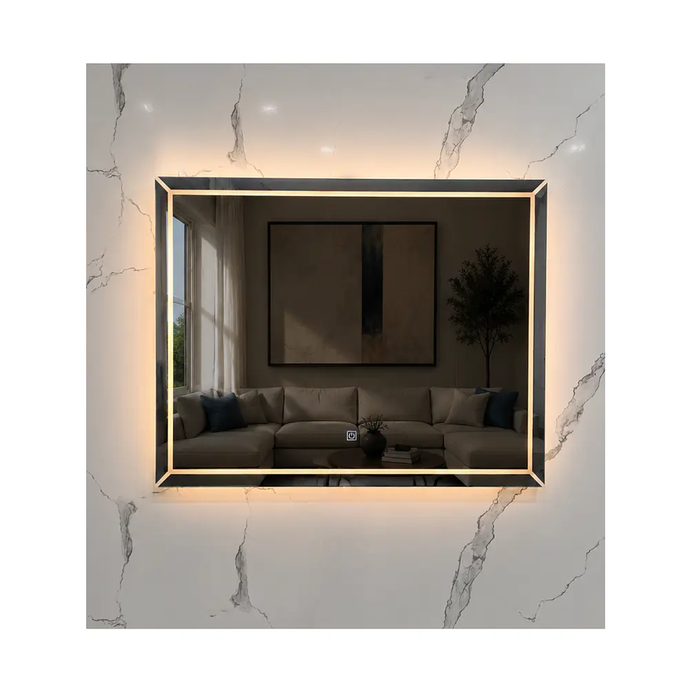 Espejo LED Rectangular Sin Marco 80x60 cm 3