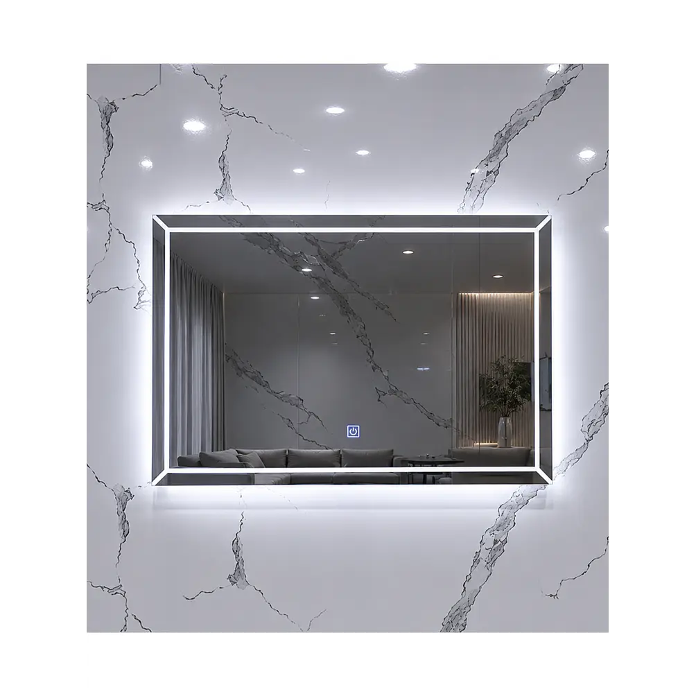 Espejo LED Rectangular Sin Marco 80x60 cm 2