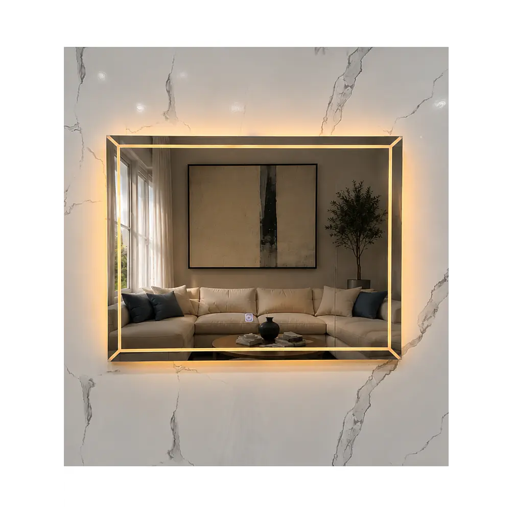 Espejo LED Rectangular Sin Marco 80x60 cm 1