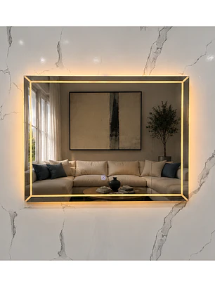 Espejo LED Rectangular Sin Marco 80x60 cm
