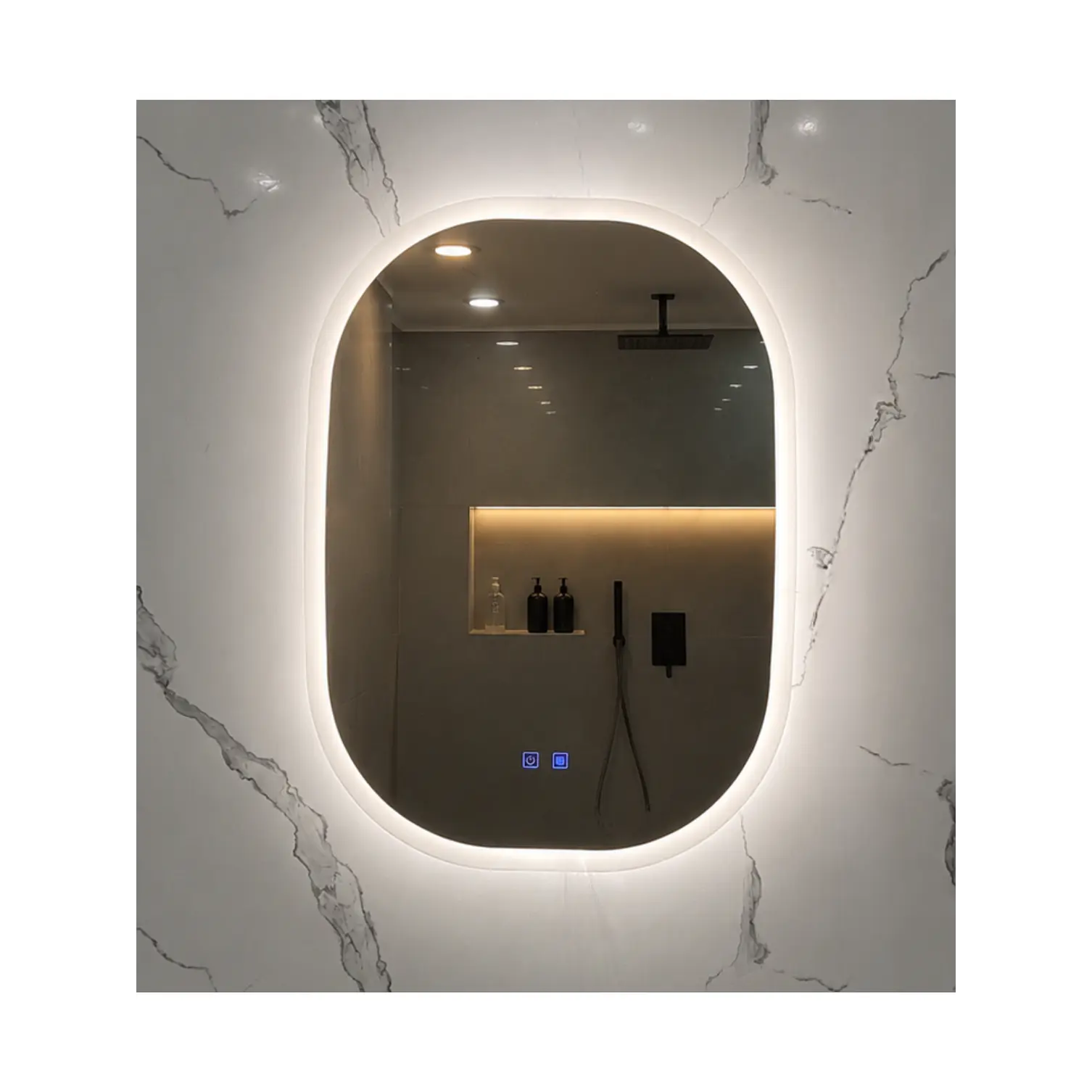 Espejo LED Para Baño Desempañante Sin Marco 70x80 cm 3