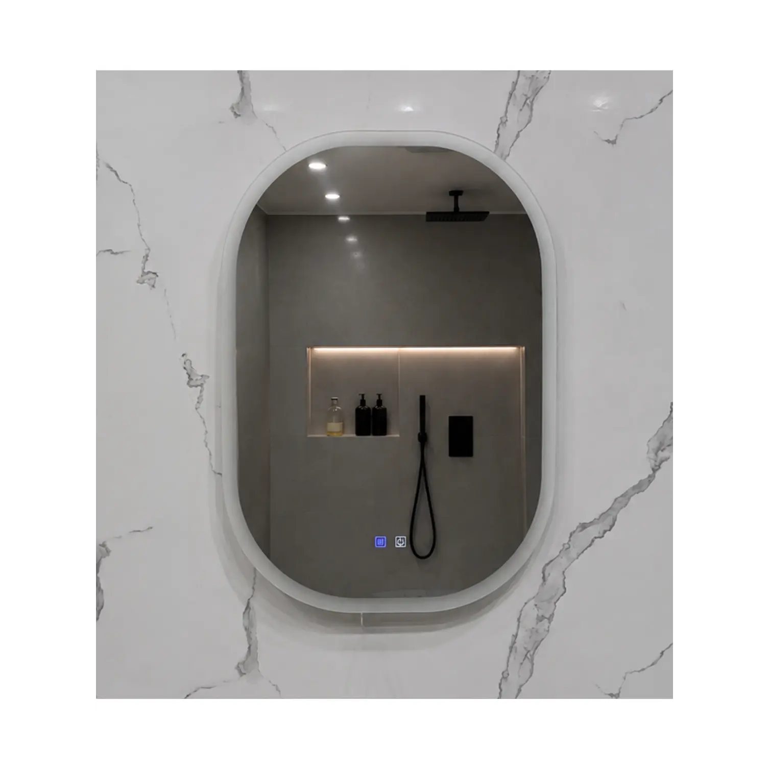 Espejo LED Para Baño Desempañante Sin Marco 70x80 cm 4