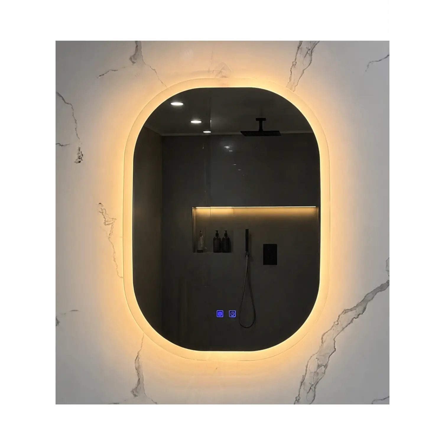 Espejo LED Para Baño Desempañante Sin Marco 70x80 cm 1