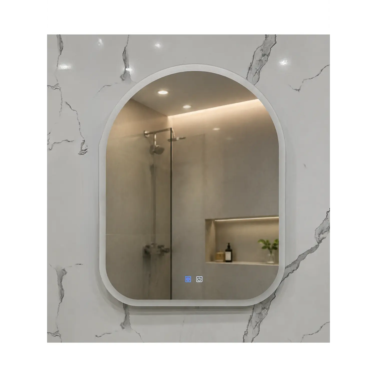 Espejo LED Para Baño Desempañante Sin Marco 70x90 cm 4