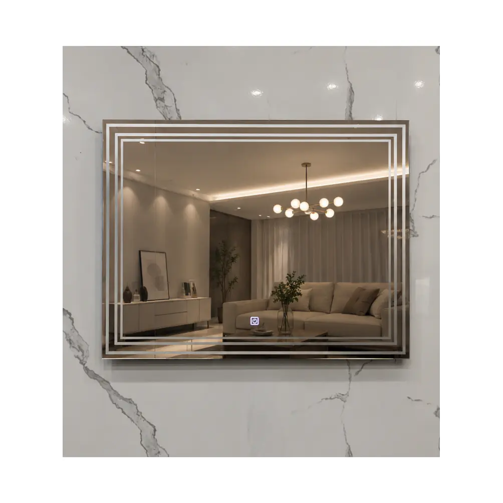 Espejo LED Rectangular Sin Marco 80x60 cm 4