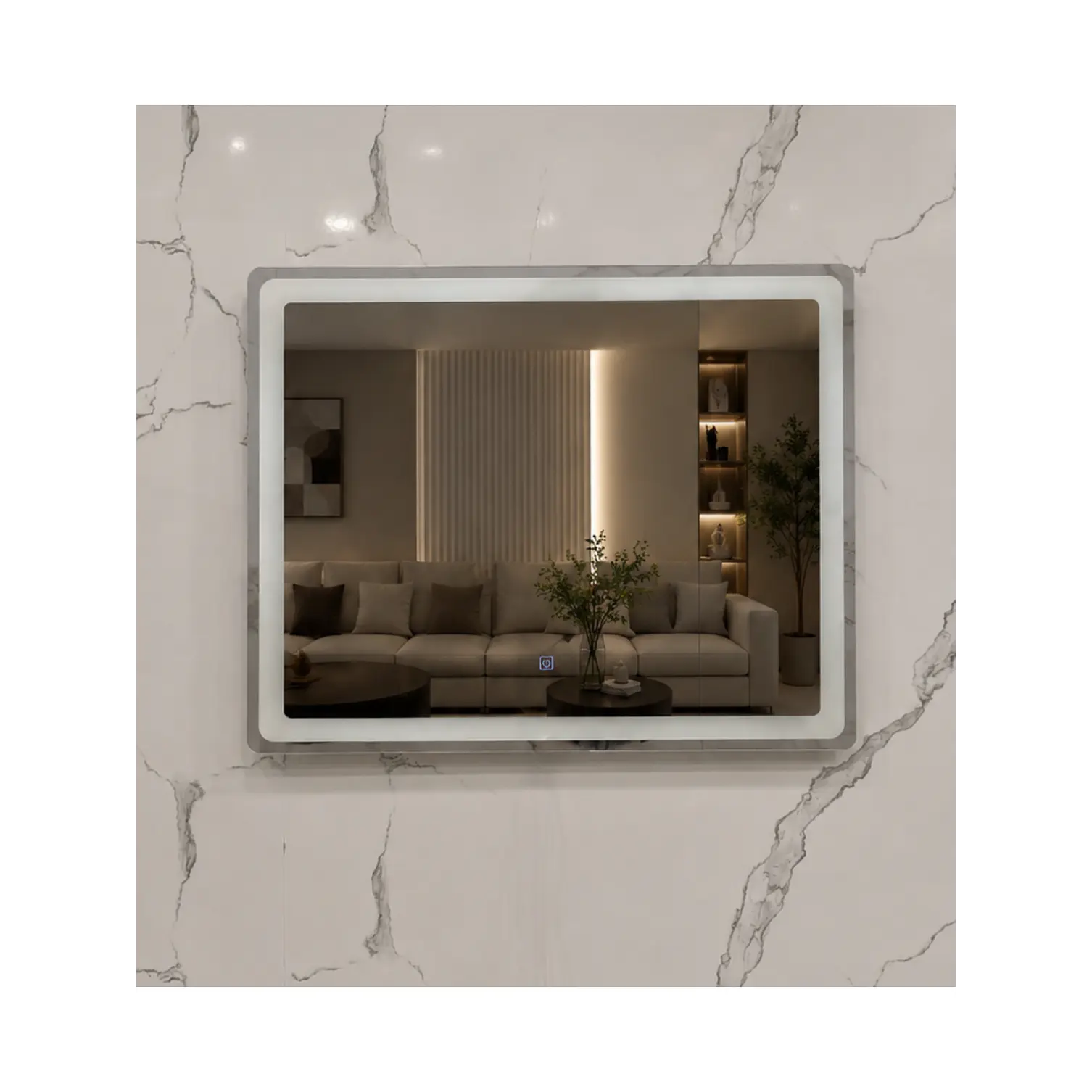 Espejo LED Rectangular Sin Marco 80x60 cm 4