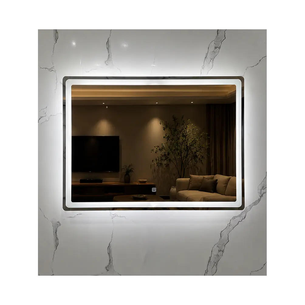 Espejo LED Rectangular Sin Marco 80x60 cm 2