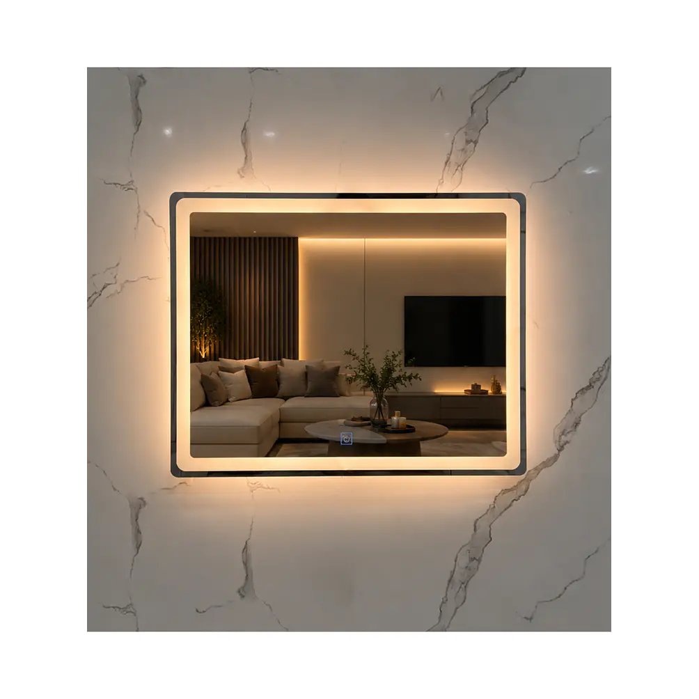 Espejo LED Rectangular Sin Marco 80x60 cm 3