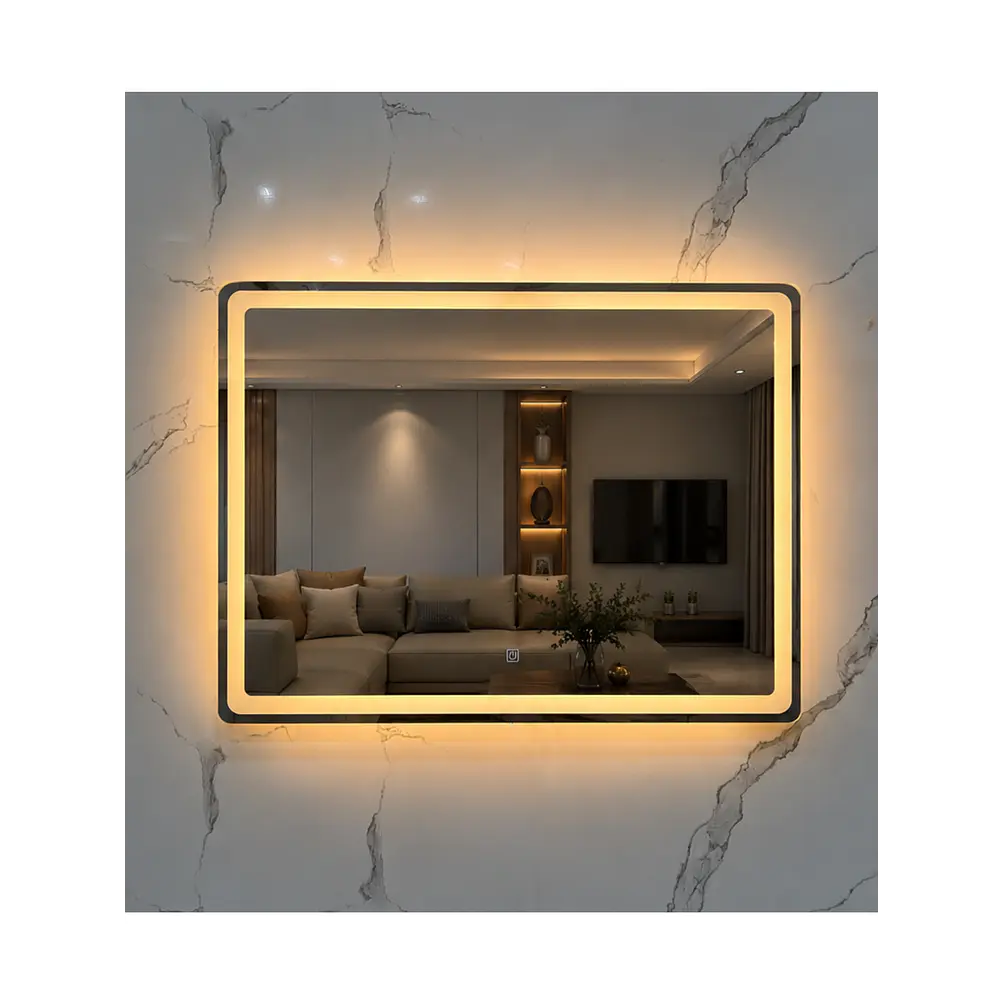 Espejo LED Rectangular Sin Marco 80x60 cm 1