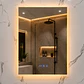 Espejo LED Para Baño Desempañante Con Reloj Digital Sin Marco 60x80 cm - Miniatura 1