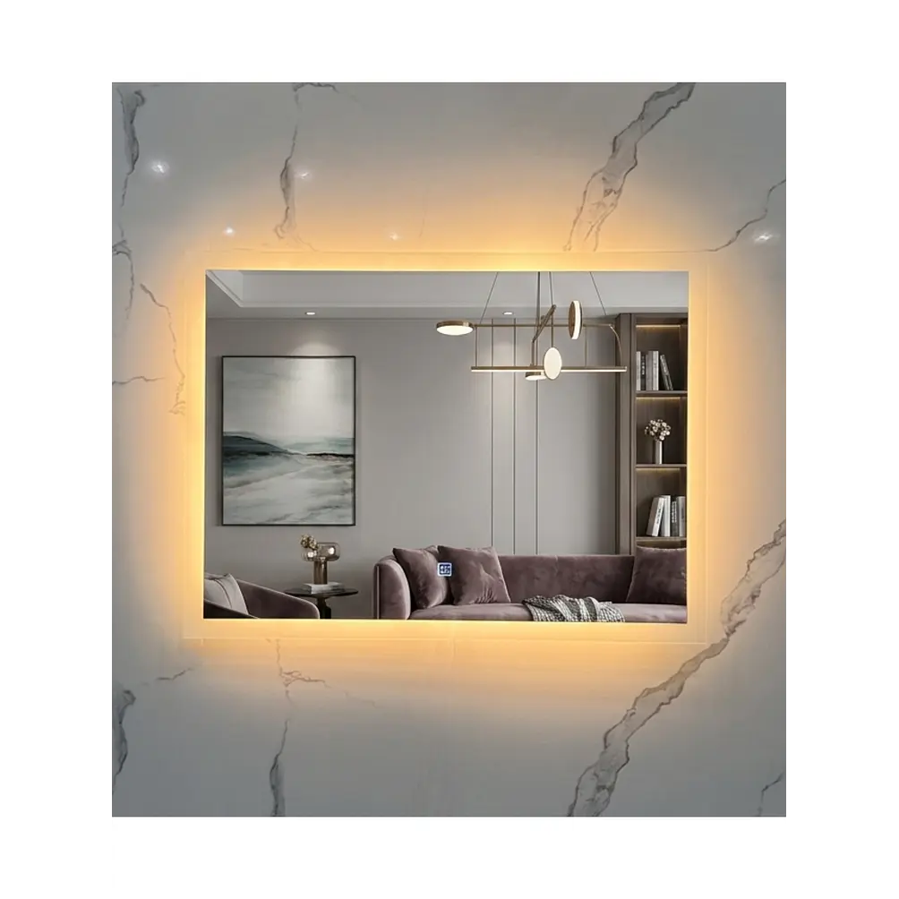 Espejo LED Rectangular Sin Marco 80x60 cm 1