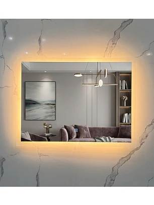 Espejo LED Rectangular Sin Marco 80x60 cm