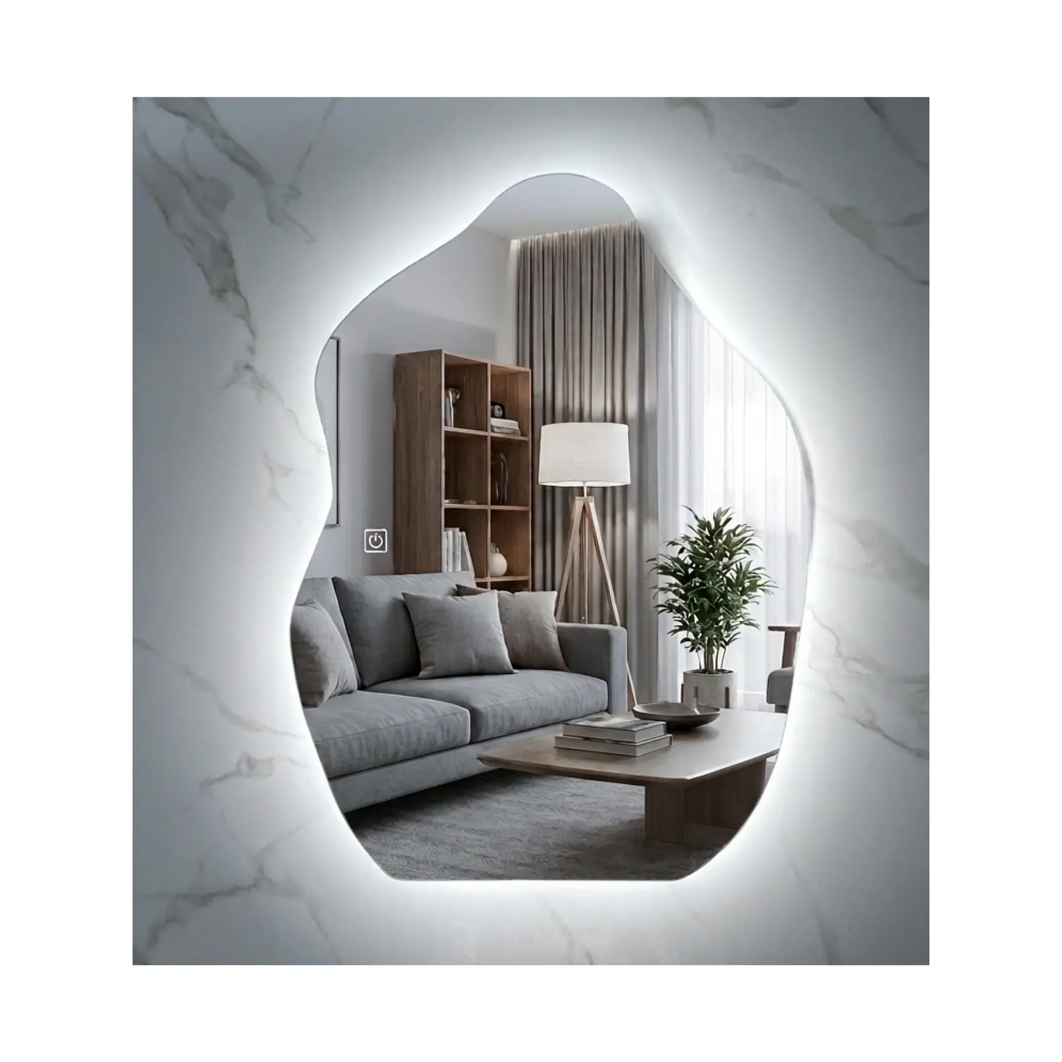 Espejo LED Irregular Sin Marco 70x90 cm 2