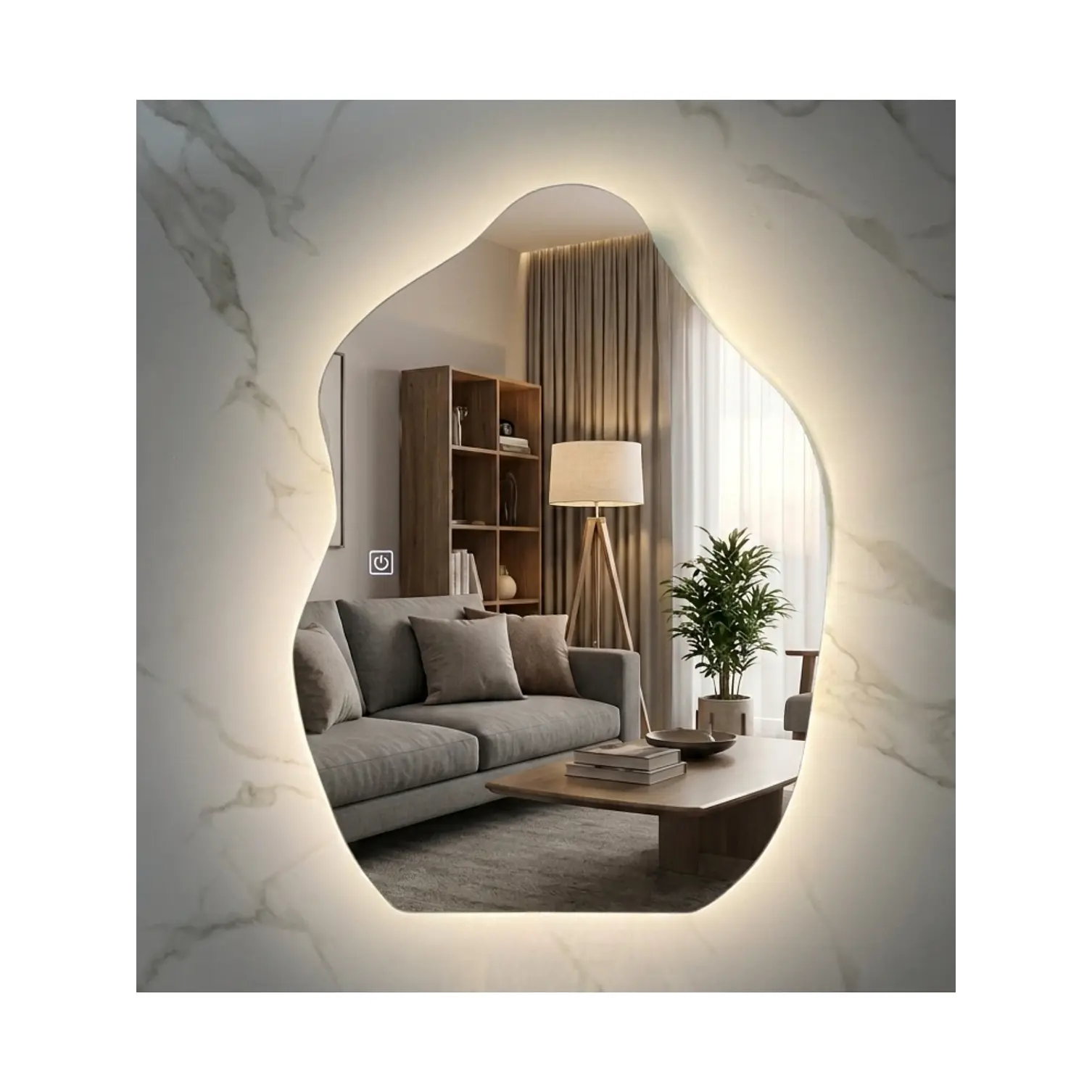 Espejo LED Irregular Sin Marco 70x90 cm 3