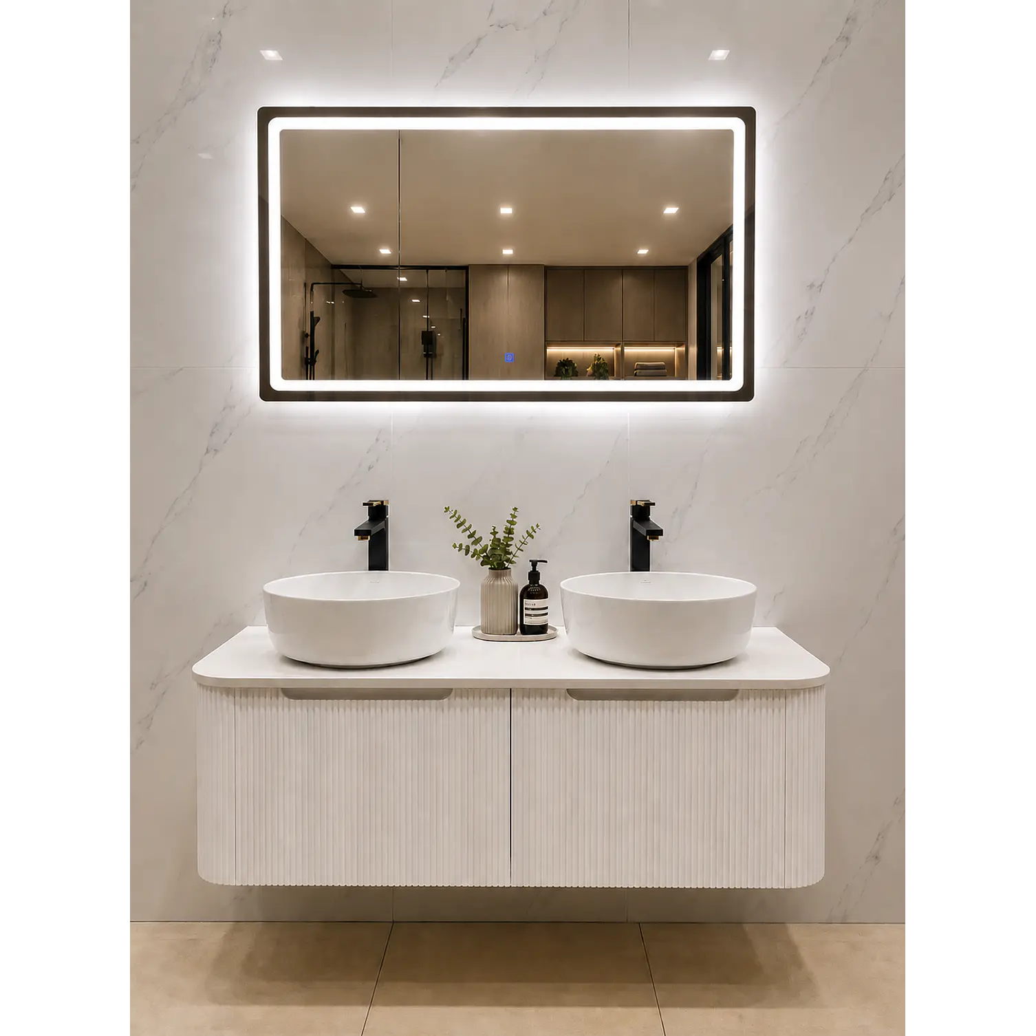 Mueble Vanitario Flotante 120 cm BLANCO 1
