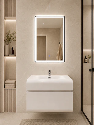  Mueble Vanitorio Con Espejo 60cm BLANCO