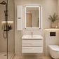 Mueble Vanitorio Con Espejo Y Estante 80cm BLANCO - Miniatura 1