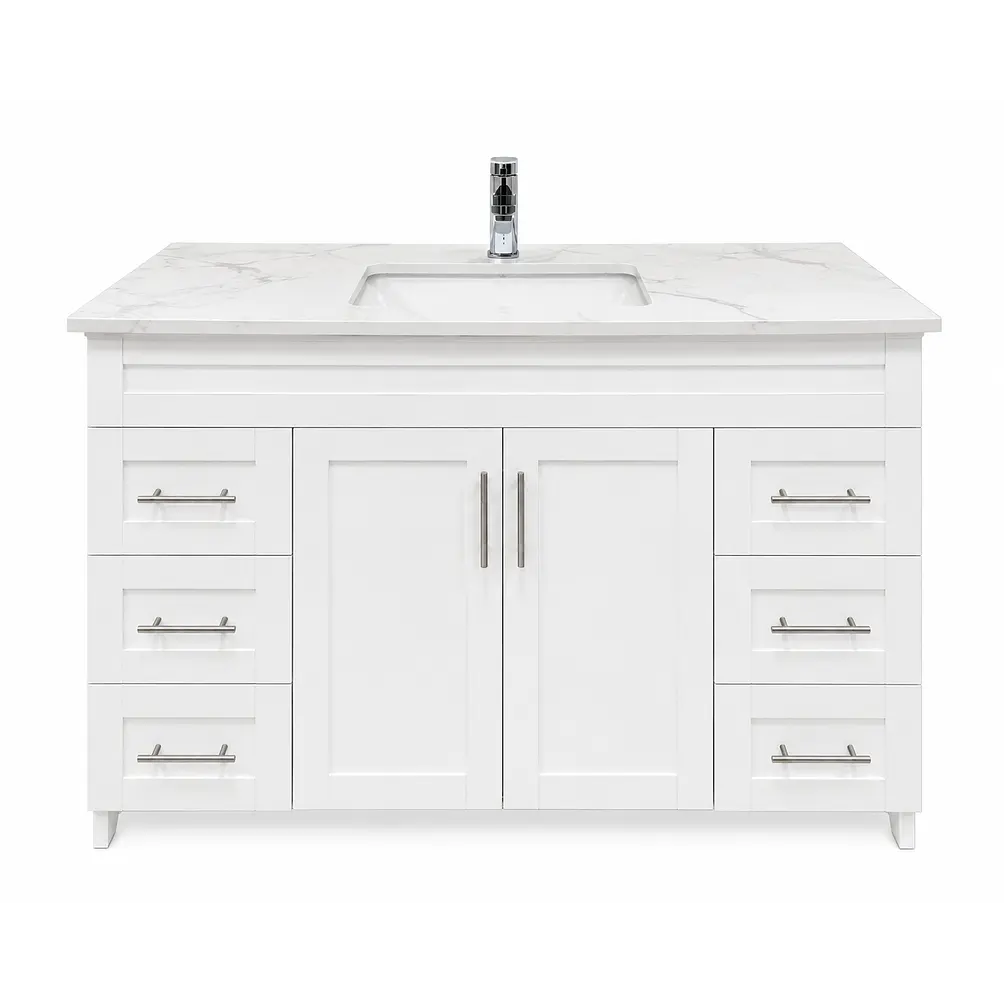 Mueble Vanitario a Piso 122 cm Blanco 1