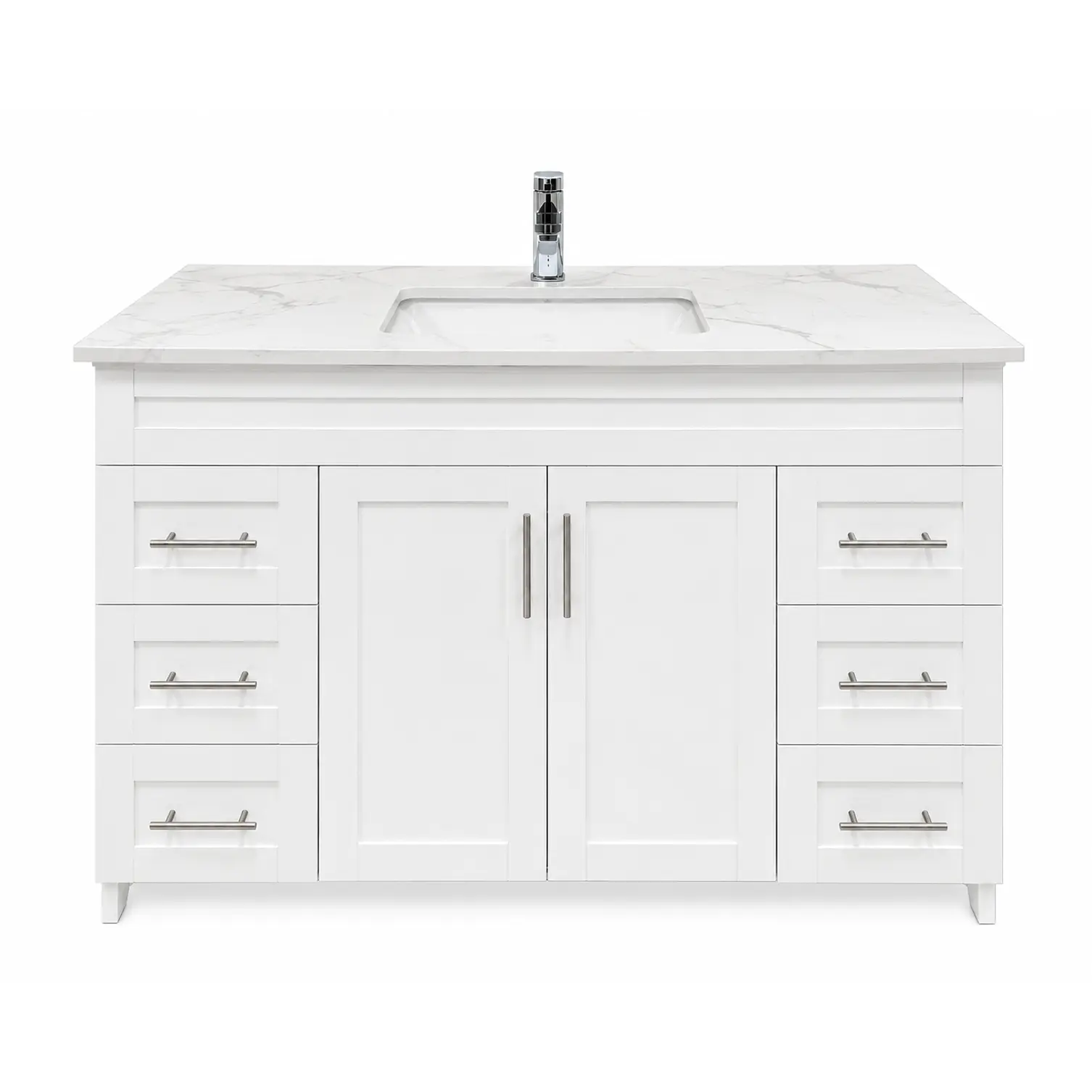 Mueble Vanitario a Piso 122 cm Blanco 1