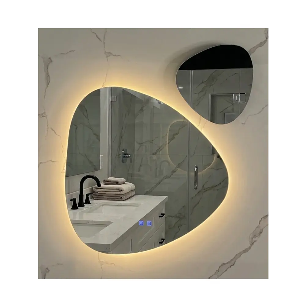  Espejo LED Para Baño Desempañante Sin Marco 70x90 cm Mas Espejo Pequeño 1