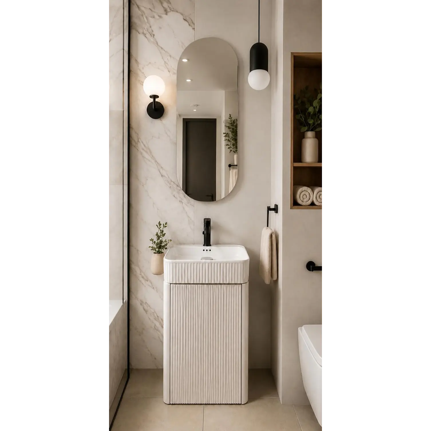 Mueble Vanitorio a Piso 40cm BLANCO 1