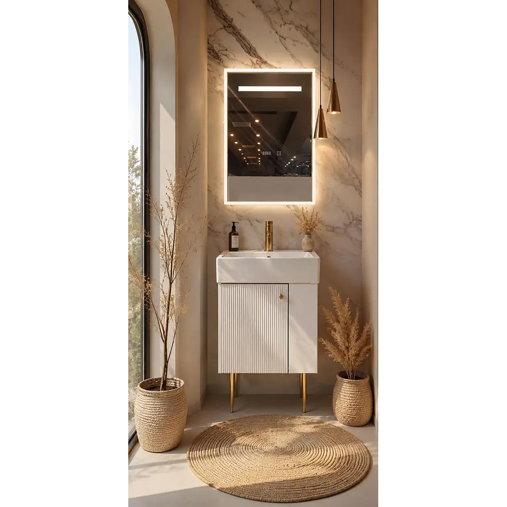  Mueble Vanitorio Con Espejo 50cm BLANCO 1