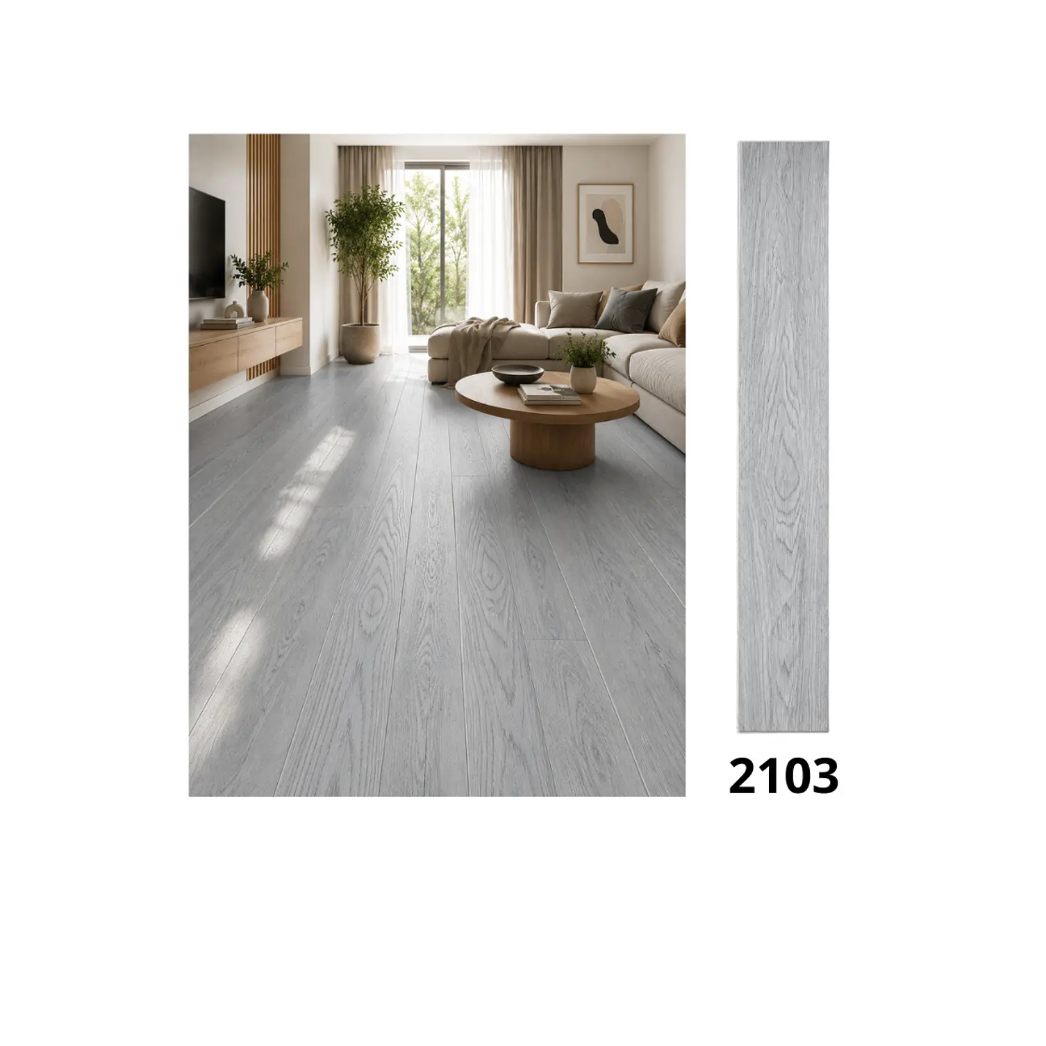 Piso Vinílico SPC 5mm 19x122.4cm 2.5m2 1