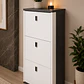 Mueble Zapatero Blanco con Negro (106 × 60 × 24 cm) - Miniatura 5