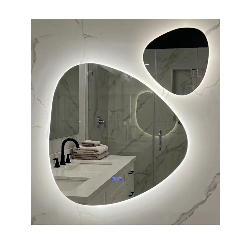  Espejo LED Para Baño Desempañante Sin Marco 70x90 cm Mas Espejo Decorativo Pequeño 3