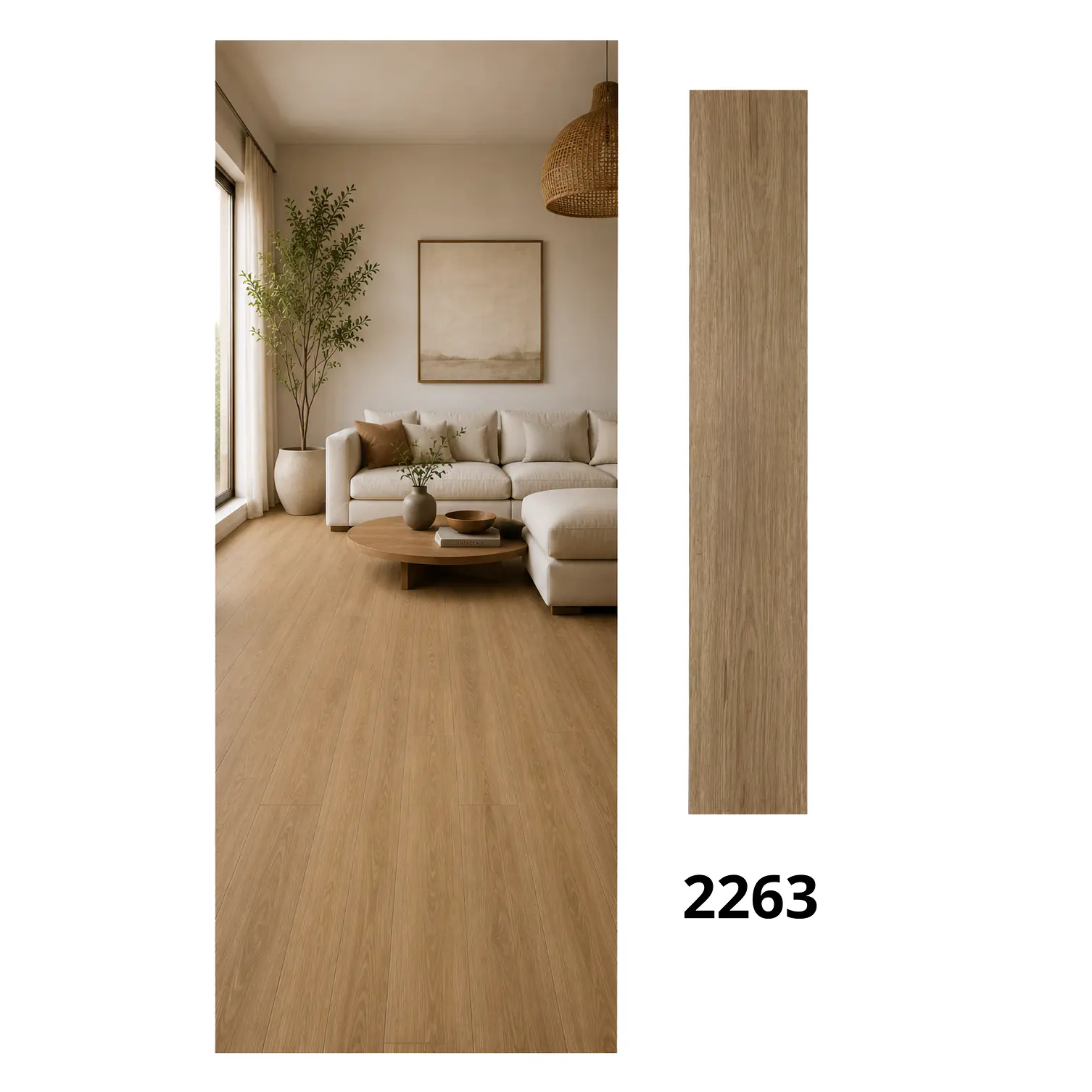 Piso Vinílico SPC 5 mm 19x122.4 cm 2.5 m2 1
